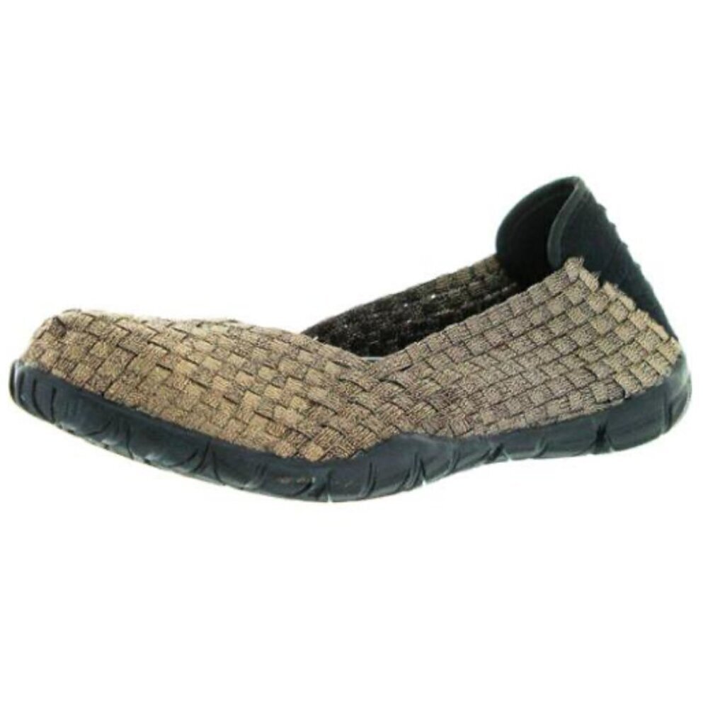 Corkys Women's Sidewalk  Slip On Metallic Gold ‎ Ballet Flats Size 7